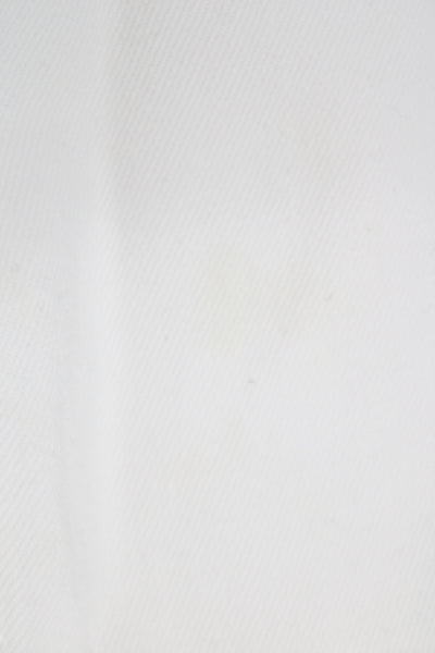 Re/Done Womens Straight Jeans White High Rise Cotton Blend Size 26