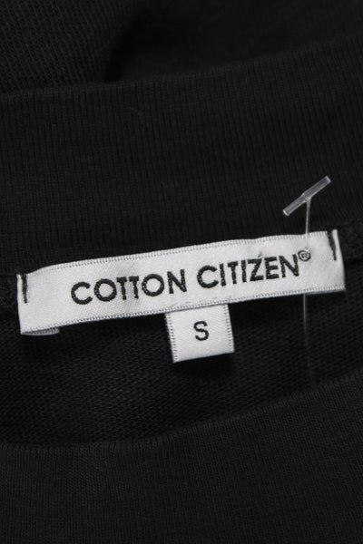 Cotton Citizen Womens Black Cotton Basic Tank Crew Neck Sleeveless Size S