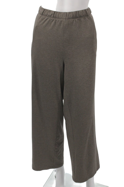 Vuori Womens Cropped Brown Pants Pull On Recycled Polyester Athleisure Size XL