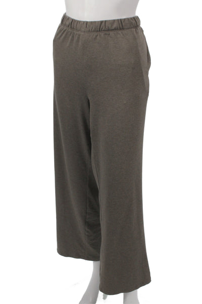 Vuori Womens Cropped Brown Pants Pull On Recycled Polyester Athleisure Size XL