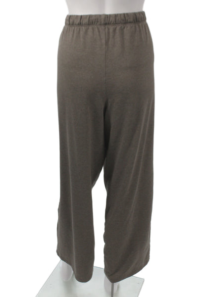 Vuori Womens Cropped Brown Pants Pull On Recycled Polyester Athleisure Size XL