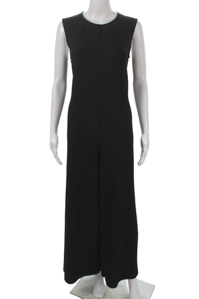 COS Women Black Sleeveless Jumpsuit Round Neck Polyester Size S
