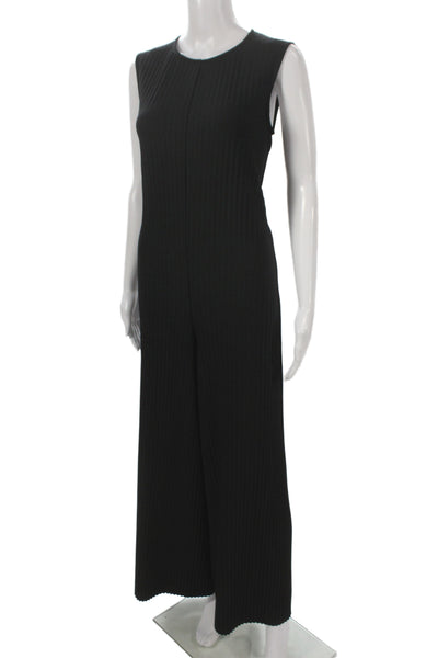 COS Women Black Sleeveless Jumpsuit Round Neck Polyester Size S
