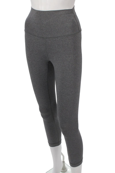 Lululemon Womens Capri Leggings Gray Nylon Blend Athleisure Size 4