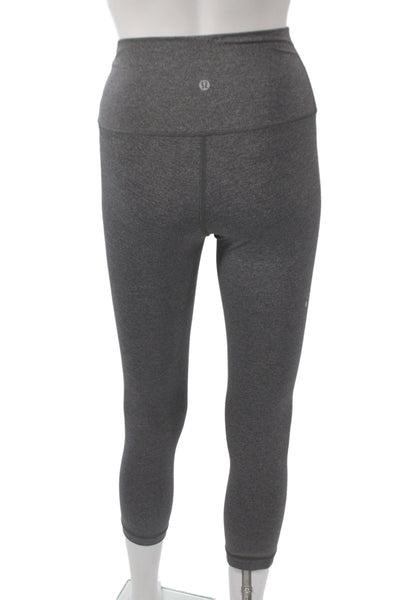Lululemon Womens Capri Leggings Gray Nylon Blend Athleisure Size 4