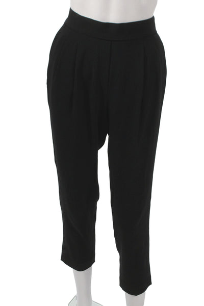 Babaton Womens Black Cropped Pants Triacetate Size 2