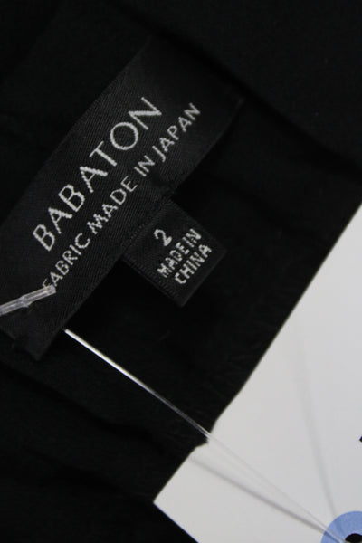 Babaton Womens Black Cropped Pants Triacetate Size 2