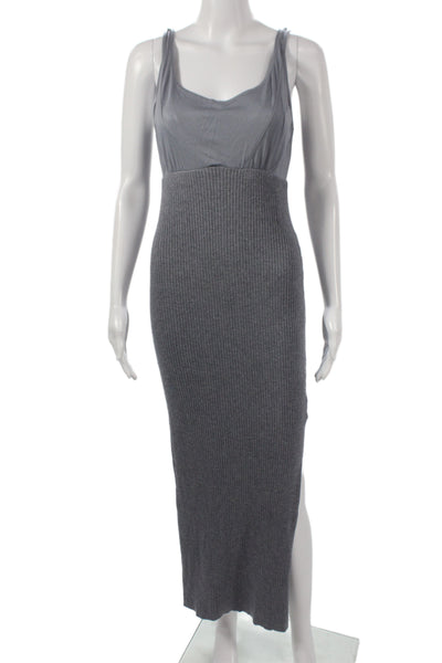 Seraphine Womens Maternity Bodycon Dress Gray Sleeveless Size 4