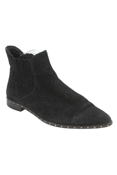 Rebecca Minkoff Women's Suede Studded Ankle Boots Black Size 8