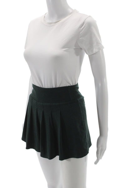 Vuori Womens Athletic Green Pull On Short Skort Recycled Polyester Size XS