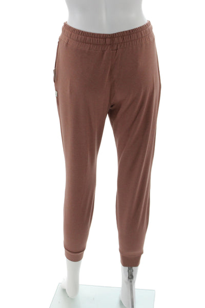 Vuori Womens Cropped Pants Brown Drawstring Athleisure Size XS