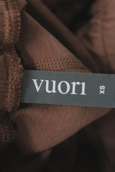 Vuori Womens Cropped Pants Brown Drawstring Athleisure Size XS