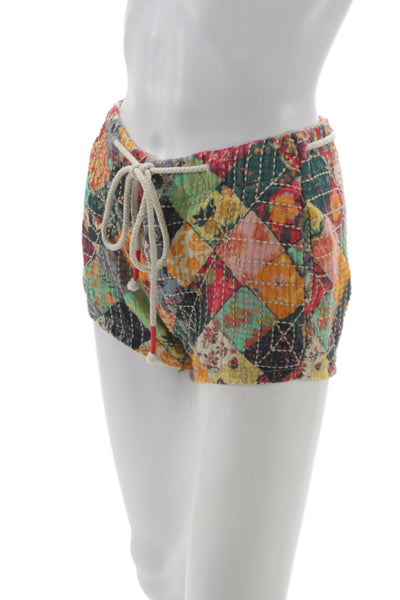 Free People Womens Hot Pants Patchwork Multicolor Size 0