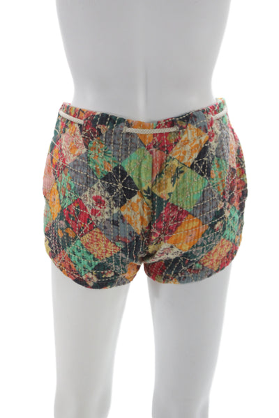 Free People Womens Hot Pants Patchwork Multicolor Size 0