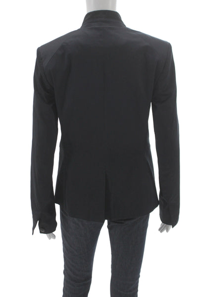 Rag & Bone Womens Tuxedo Blazer Black Cotton Blend Buttoned Size 4
