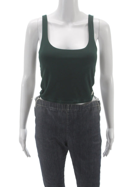 Vuori Womens Basic Tank Athletic Scoop Neck Green Polyester Size XS