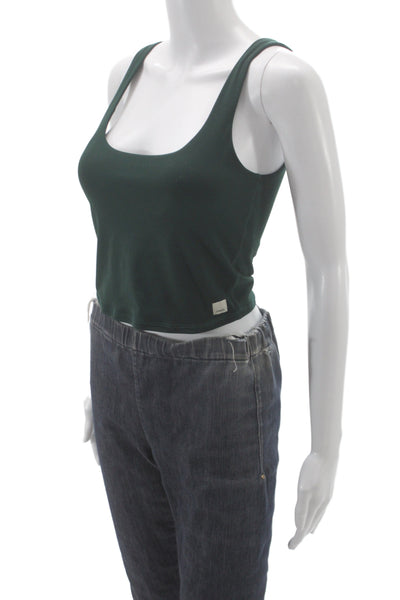 Vuori Womens Basic Tank Athletic Scoop Neck Green Polyester Size XS
