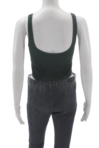 Vuori Womens Basic Tank Athletic Scoop Neck Green Polyester Size XS