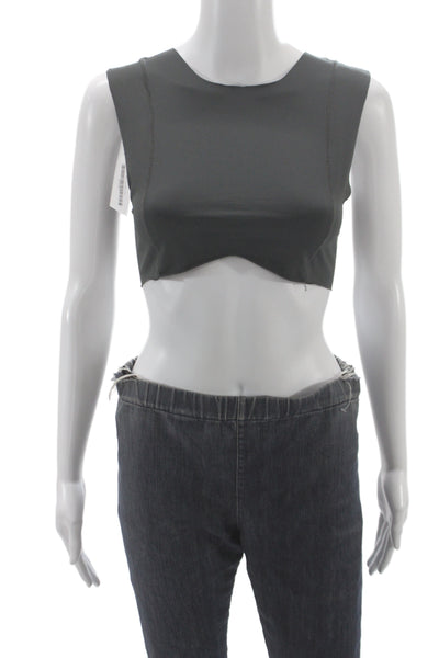 Boys + Arrows Womens Sleeveless Blouse Black Nylon Round Neck Solid Size XS