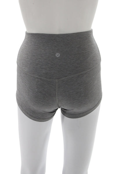 Lululemon Womens Athletic Nylon Blend Pull On Gray Shorts Size 4