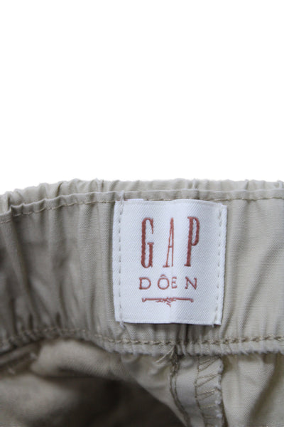 Gap x Doen Boys Zipper Fly Wide Leg Chino Pants Brown Cotton Size 4