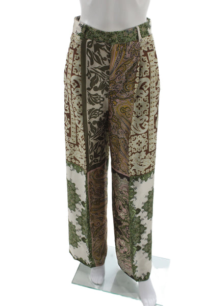 Zara Women Multicolor Paisley Dress Pants Polyester Size XS