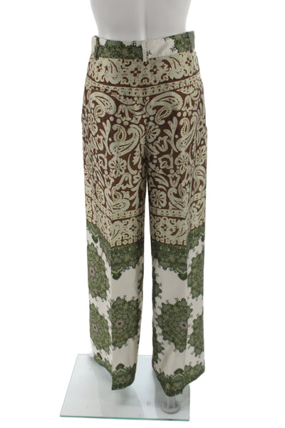 Zara Women Multicolor Paisley Dress Pants Polyester Size XS