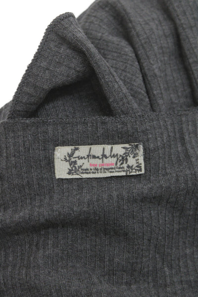 Intimately Free People Women Basic Gray Scoop Neck Rayon Tank Size XS
