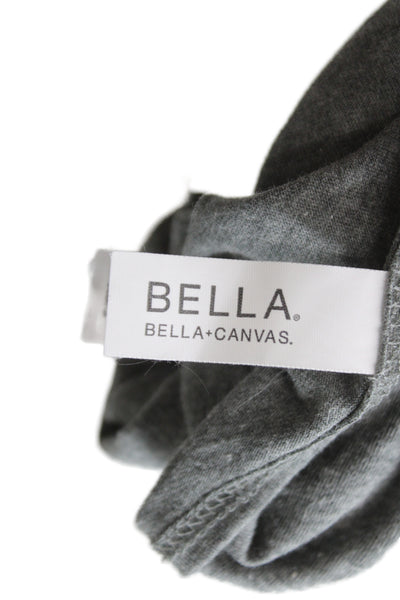 Bella + Canvas Women Cropped Tank Scoop Neck Gray Cotton Sleeveless Size XS