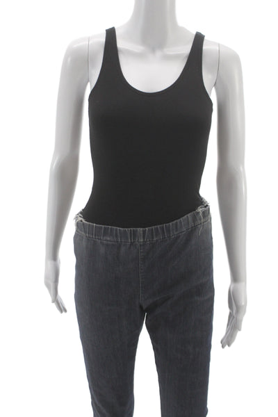 ATM Womens Basic Modal Scoop Neck Sleeveless Tank Black Classic Size S