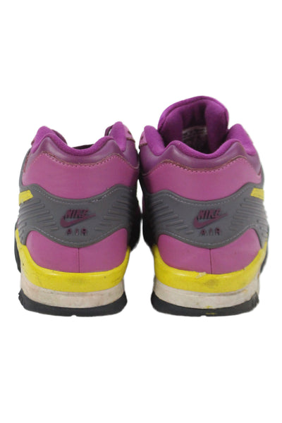 Nike Mens Air Trainers III B Mid Top Sneakers Shoes Purple Yellow Size 9