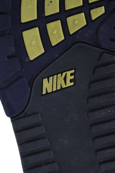 Nike Mens Air Trainers III B Mid Top Sneakers Shoes Purple Yellow Size 9