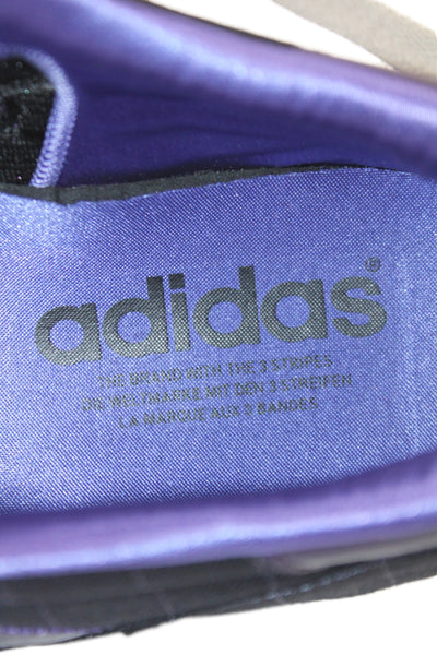 Adidas Womens ZX 500 M Striped Low Top Sneakers Shoes Black Purple Size 8.5