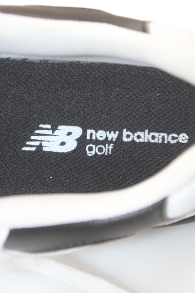 New Balance Mens Leather Golf Sneakers Shoes White Size 8.5