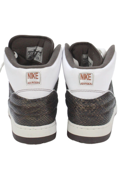 Nike Mens Air Python High Top Sneakers Shoes White Brown Size 8.5