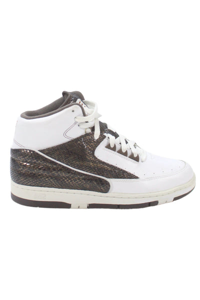 Nike Mens Air Python High Top Sneakers Shoes White Brown Size 8.5