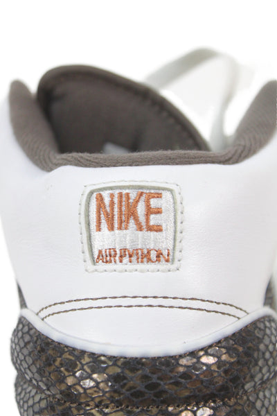 Nike Mens Air Python High Top Sneakers Shoes White Brown Size 8.5