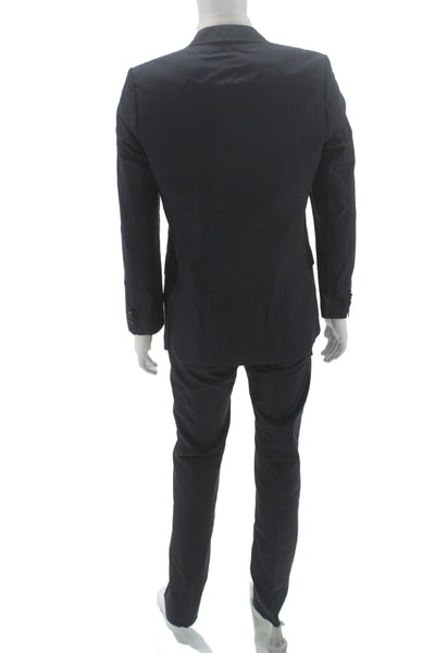 Hugo Hugo Boss Mens 2 Piece Blue Cotton Suit Size 36