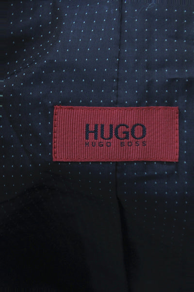 Hugo Hugo Boss Mens 2 Piece Blue Cotton Suit Size 36