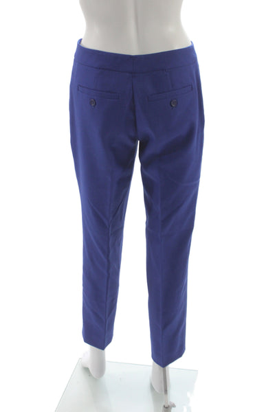Club Monaco Womens Blue Wool Dress Pants Zip Inseam 26 Size 2