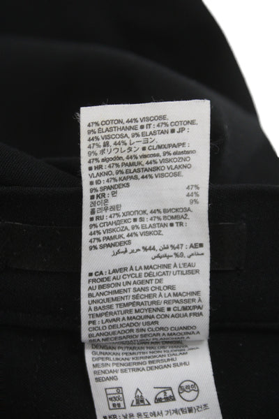 Banana Republic Women Ankle Pants Black Cotton Zip Inseam 27 Size 2