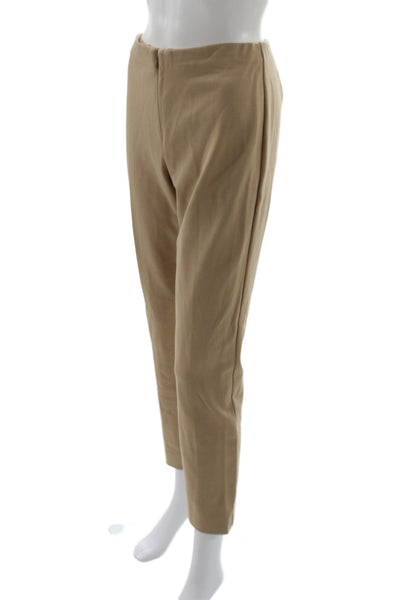 Peace of Cloth Womens Dress Pants Beige Cotton Blend Zip Inseam 26 Size 2