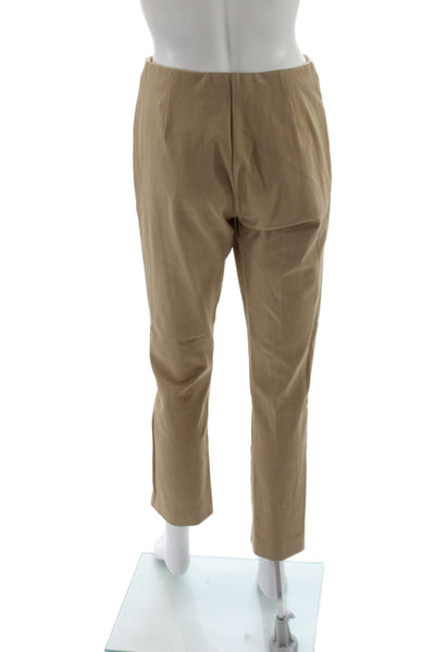 Peace of Cloth Womens Dress Pants Beige Cotton Blend Zip Inseam 26 Size 2