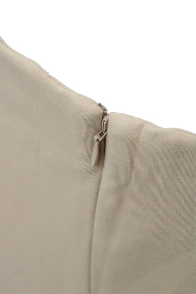 Peace of Cloth Womens Dress Pants Beige Cotton Blend Zip Inseam 26 Size 2