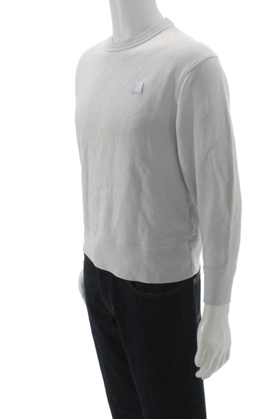 ACNE Studios Mens Pullover Sweatshirt Crew Neck Gray Cotton Long Sleeve Size XS