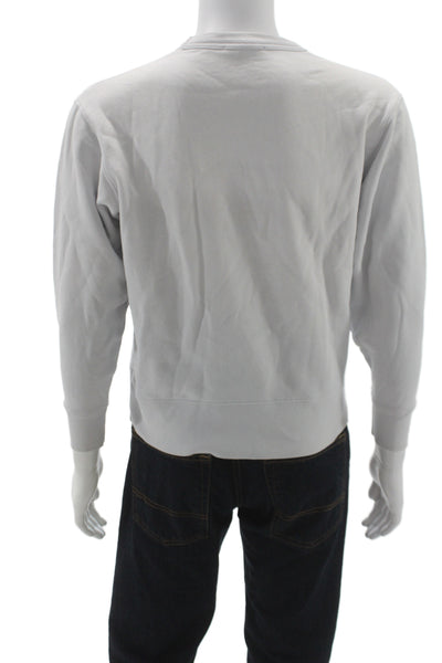 ACNE Studios Mens Pullover Sweatshirt Crew Neck Gray Cotton Long Sleeve Size XS