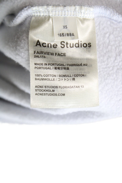 ACNE Studios Mens Pullover Sweatshirt Crew Neck Gray Cotton Long Sleeve Size XS