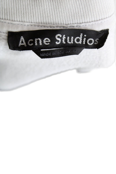 ACNE Studios Mens Pullover Sweatshirt Crew Neck Gray Cotton Long Sleeve Size XS