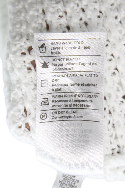 Vince Women Bohemian Basic Cotton Scoop Neck Sleeveless Tank White Size M
