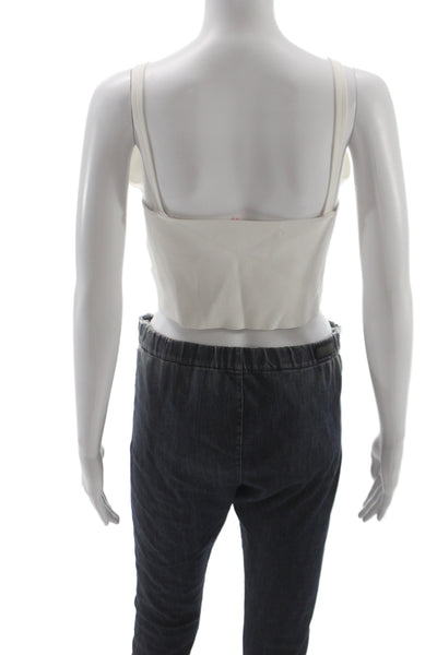 Dion Lee Womens White Rayon V-Neck Camisole Sleeveless Size M